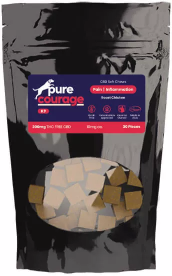 Pure Courage K9 CBD Soft Chew Chicken Treats for Pain (K9PAIN)