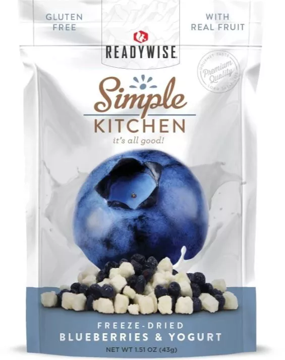 ReadyWise Emergency Food, Freeze-Dried Blueberries and Yogurt