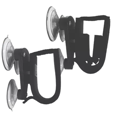 Rugged Gear Suction Cup Gun Holder Black Metal