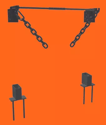 Taylor Targets Pro Series Extension Set (PS-EXTSET) Hanger Brackets, Bars, 70 Grade Chains