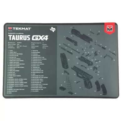 TekMat Taurus GX4 Handgun Cleaning Mat Exploded Schematic - TEK-R17-TAURUS-GX4