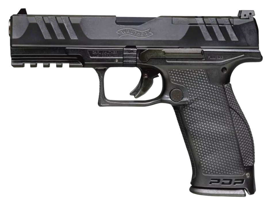 Walther PDP Optic Ready Pistol 2844001, 9mm, 5 in, Polymer Grip, Black Finish, 18 Rd